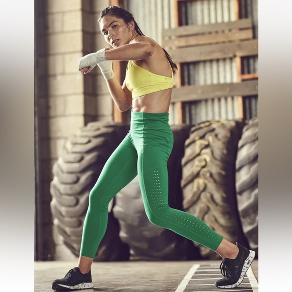 Athleta Bright Green Performance Leggings - Picture 2 of 10
